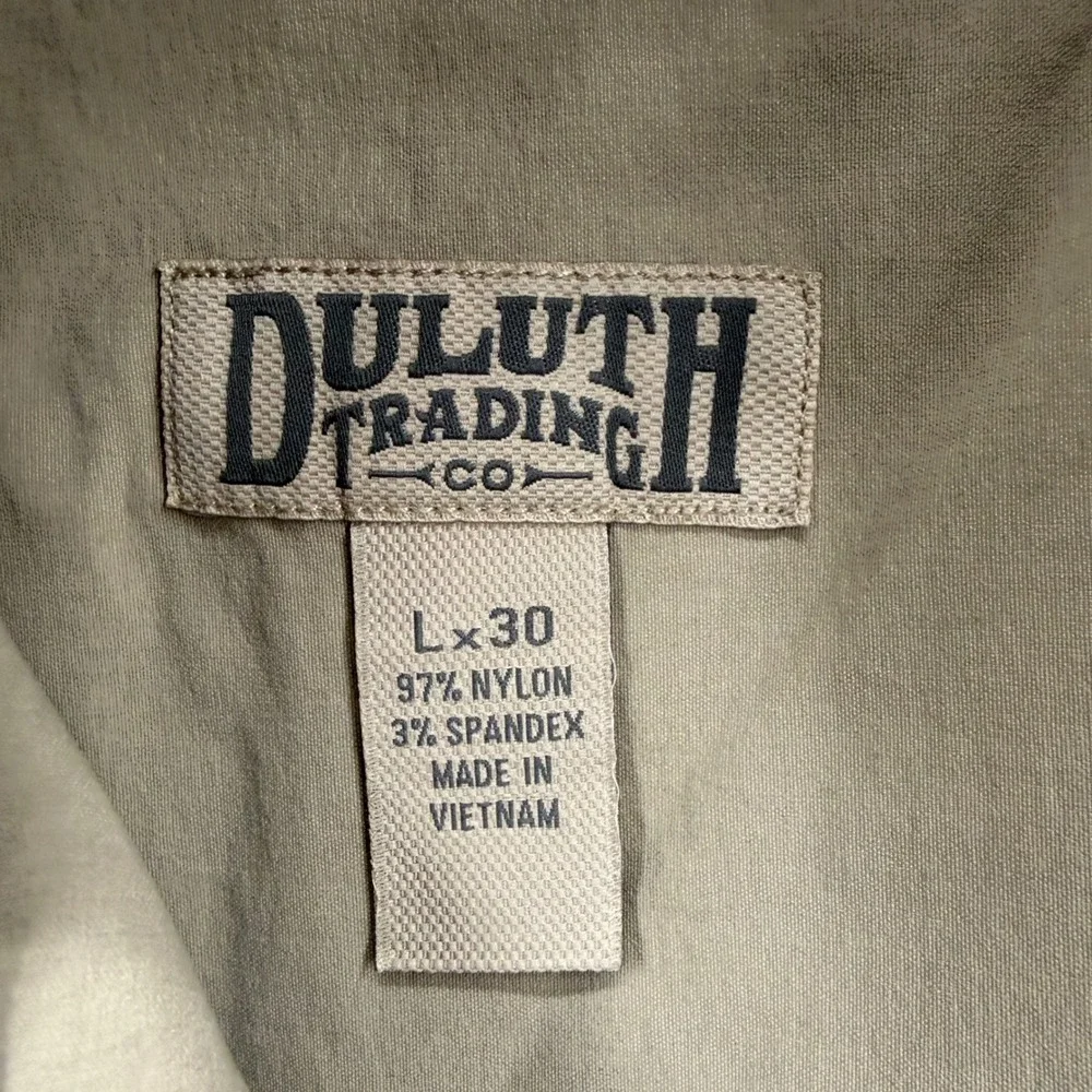 Duluth‎ Trading Co Mens Lx30 Tan Nylon Spandex Cargo Utility Pants